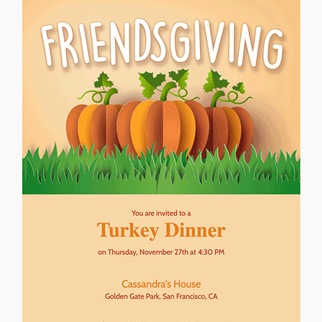 Thanksgiving Friendsgiving Evite